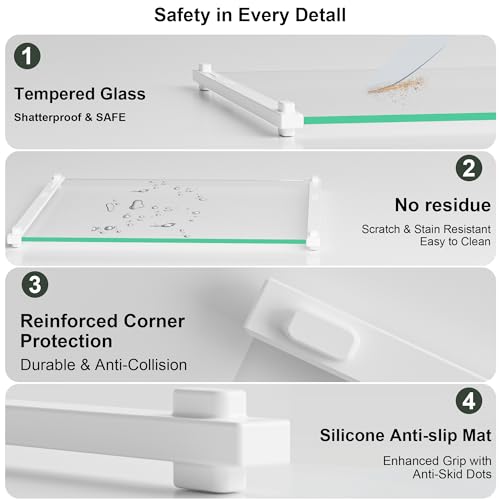 Glass Cutting Boards for Kitchen (2 Count)