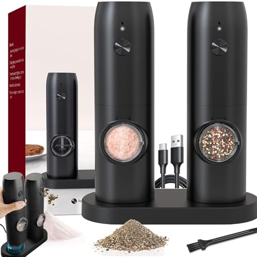 Electric Salt and Pepper Grinder Set of 2
