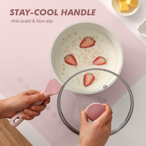 2.5 QT Ceramic Nonstick Saucepan with Lid