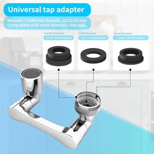 1080° Swivel Faucet Extender (2 Count)