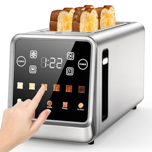 Toaster 4 Slice Long Slot for Bagels & Artisan Bread