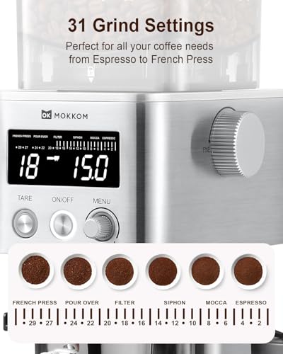 Electric Conical Burr Coffee Grinder with Removable Coffee Scale