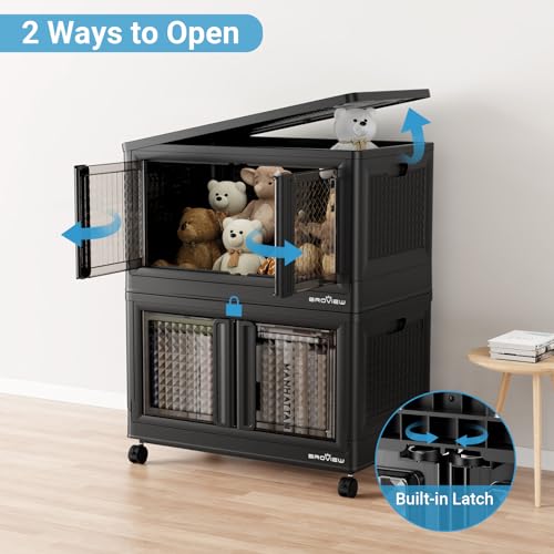 400Qt Stackable Storage Bins with Lids (4 Count)