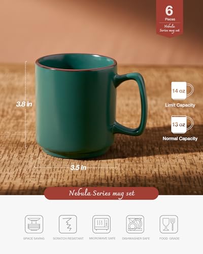 Coffee Mugs Set of 6 (6 Count)