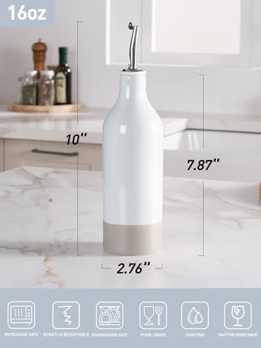 16oz Ceramic Oil Dispenser Bottle