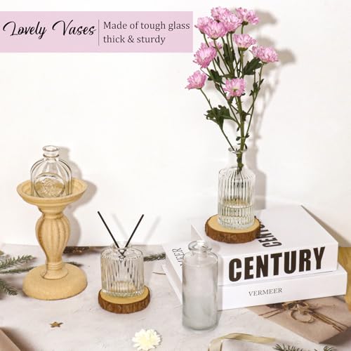 Set of 36 Glass Bud Vases Small Flower Vases for Centerpieces (36 Count)