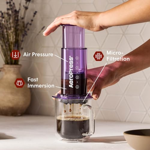 Clear Purple Coffee Press