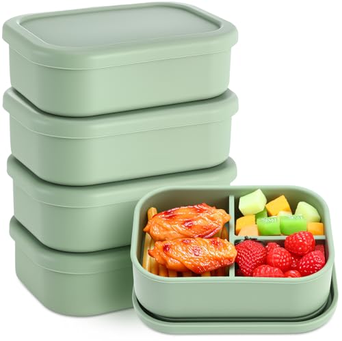 4 Pcs Silicone Bento Box (4 Count)