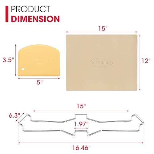 15 x 12 Inch Pizza Stone for Oven and Grill