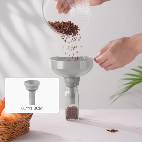 Wide Mouth Versatile Funnel for Kitchen Use for Filling Bottles (4 Count)