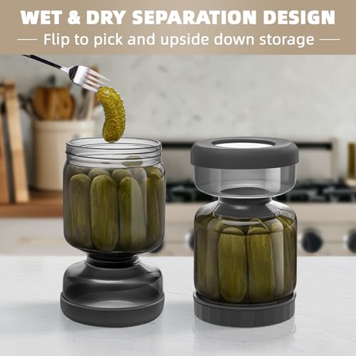 Pickle Jar with Strainer Flip (34 Fl Oz)