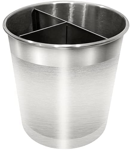 Rotating Extra Large Stainless Steel Utensil Holder Caddy with Sturdy No