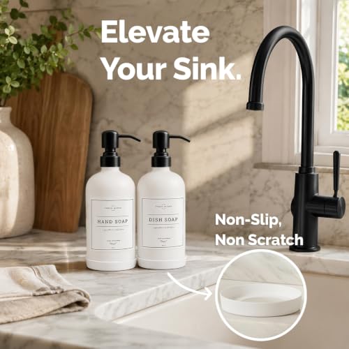 White Glass Soap Dispenser