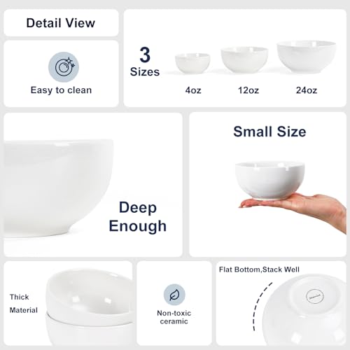 Ceramic Ice Cream Bowls (6 Count)