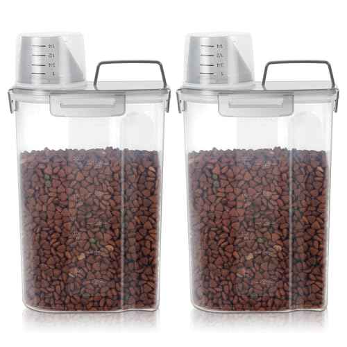 Airtight Small Cat Dog Pet Food Storage Containers BPA Free