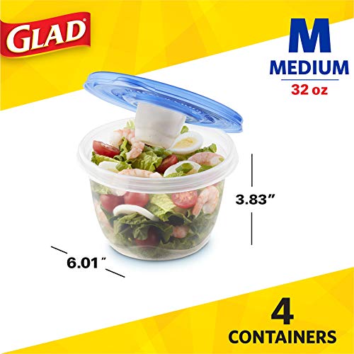 GladWare To Go Lunch Food Storage Containers with Lids (6 Count)