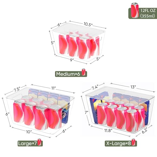 Clear Stackable Storage Bins with Lids (8 Count)