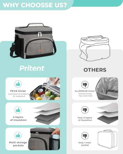 Lunch Box for Men Women Insulated Lunch Tote Cooler Bag Lunchbox