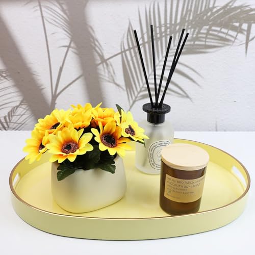 Yellow Plastic Serving Tray for Ottoman