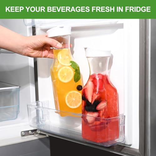 Set of 4 Plastic Carafe with Lid (4 Count)