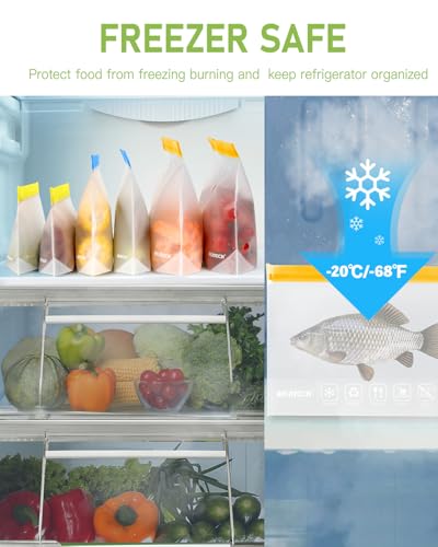 Reusable Freezer Bags Gallon Size (8 Count)