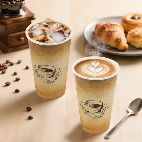 180 Pack 16 oz Coffee Cups Disposable Hot Paper Cups (180 Count)