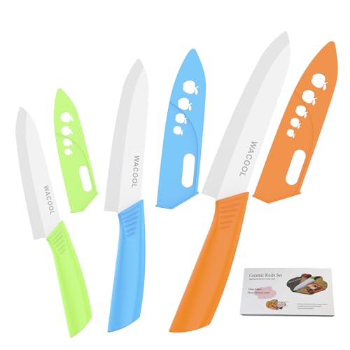 Kitchen Ceramic Knife Set with Sheaths (3 Count)