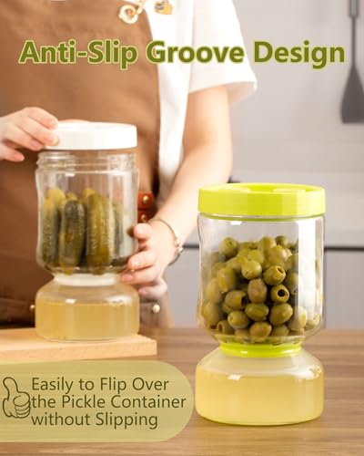 Pickle Jar with Strainer Flip (2 Count)