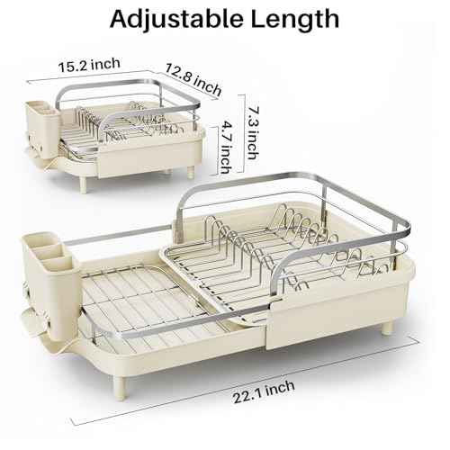 Expandable Dish Drying Rack for Kitchen Counter