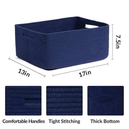 Large Storage Baskets for Shelves (3 Count)
