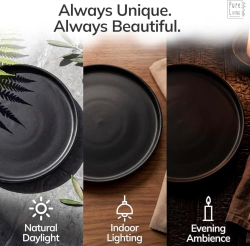 16 Piece Black Dinnerware Set for 4 (16 Count)