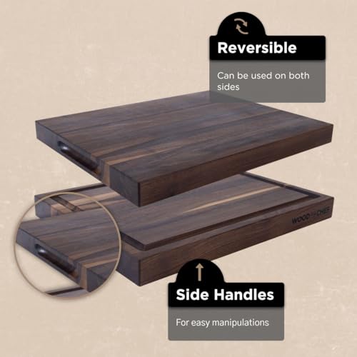 20" Classic Walnut Reversible Cutting Board with Juice Groove
