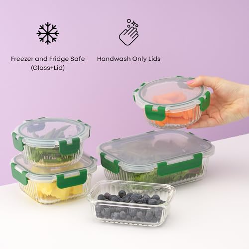24pc Borosilicate Glass Storage Containers with Lids (24 Count)