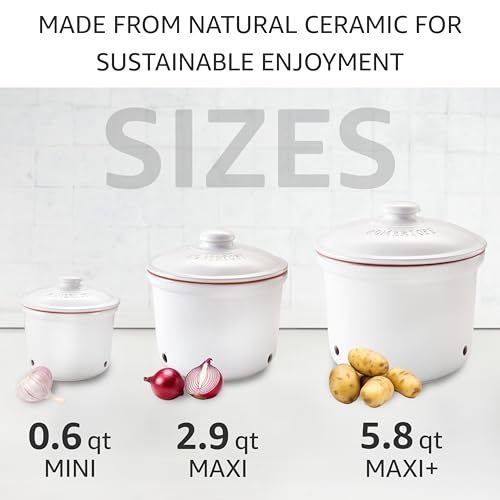 Romertopf Freshness Storage Potato Onion Garlic Clay Pot Set of 3 with Lids (3 Count)