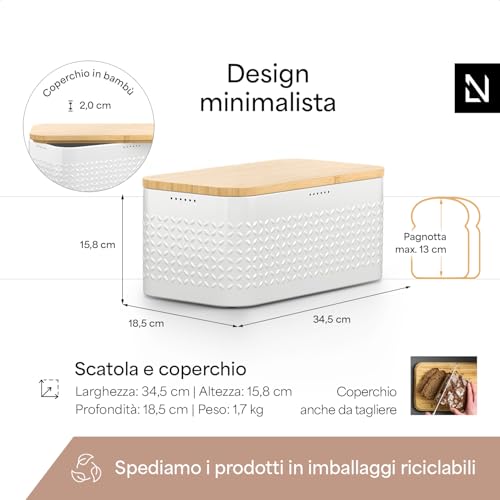 Bread Box I Metal bread box for long lasting freshness with non