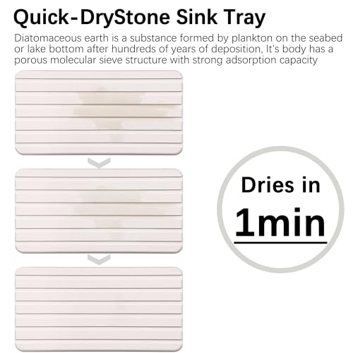 Set of 4 Water Absorbing Stone Tray (4 Count)
