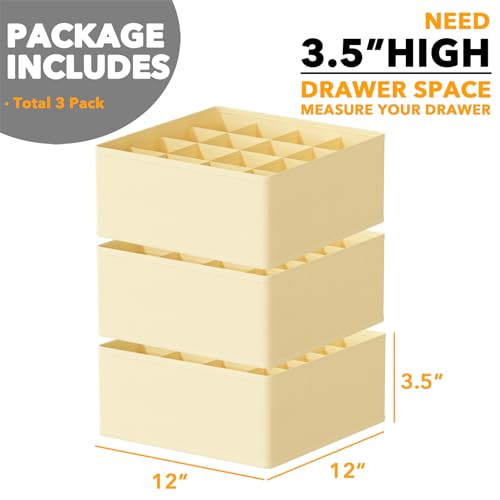 Sock Drawer Organizer Divider 3 Pack