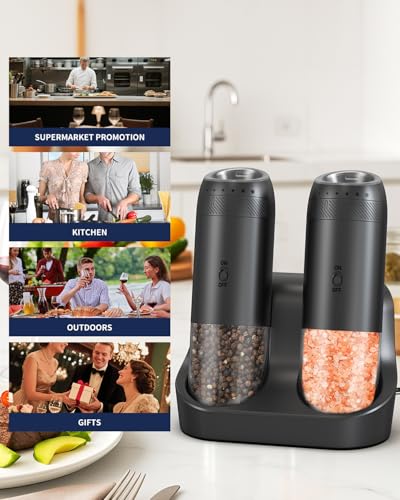 Rechargeable Salt and Pepper Grinder Set (2 Count)
