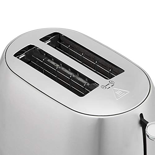 2 Slice Cool Touch Stainless Steel Toaster with 7 Browning Settings