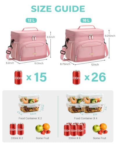 Lunch Box for Men Women Insulated Lunch Tote Cooler Bag Lunchbox