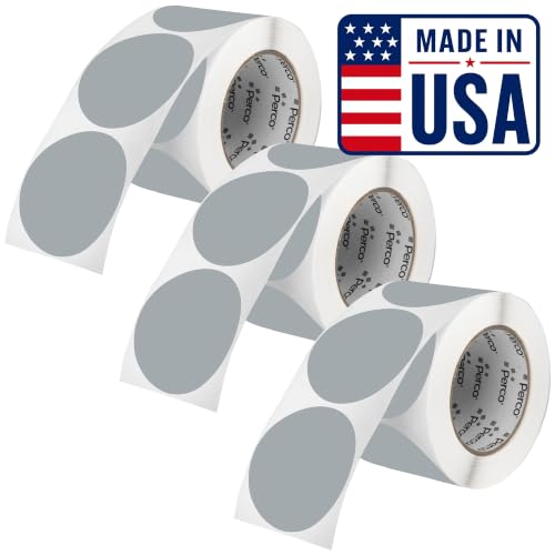 Grey Perforated Round Circle Dot Sticker 3 (3 Count)