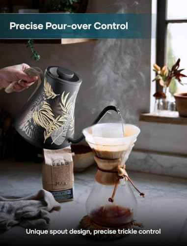 Gooseneck Electric Kettle with ±1℉ Temperature Control 0.9 Liter