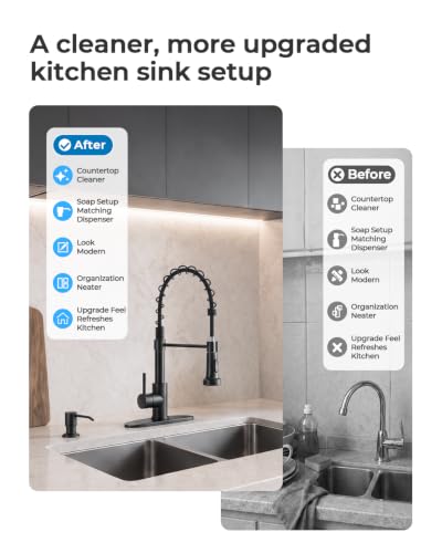 Utility Sink Faucet with Sprayer and Soap Dispenser