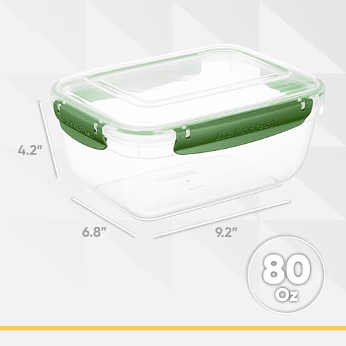 Plastic Food Storage Containers with Airtight Lids (4 Count)