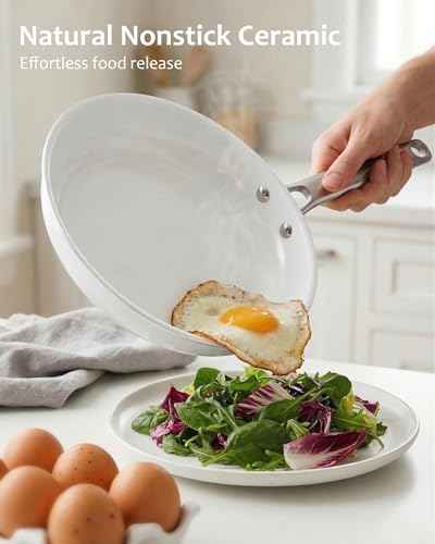 Ceramic Cookware Set Nonstick Pots and Pans Set Oven & Dishwasher Safe