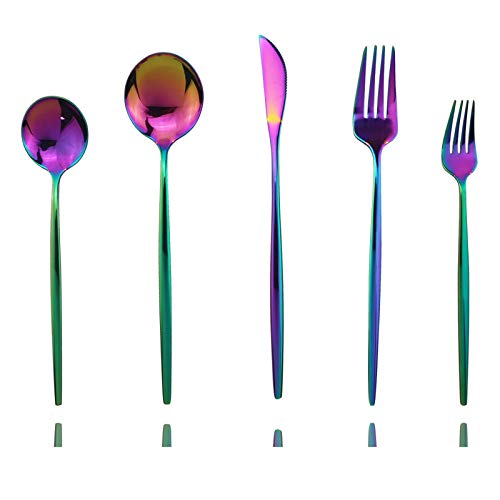 Shiny Rainbow Silverware Set (6 Count)