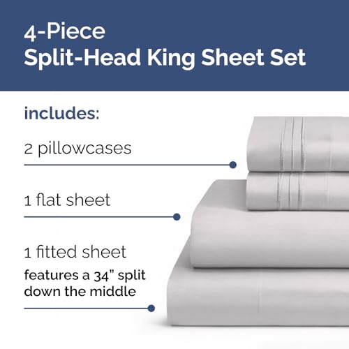 Flex Top Split Head King 4 Piece Sheet Set