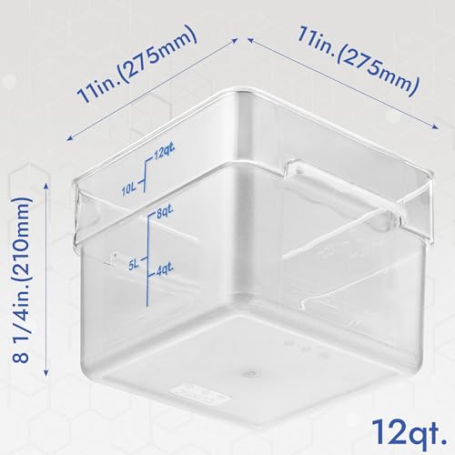 4 Pack Food Storage Containers with Blue Lids (4 Count)
