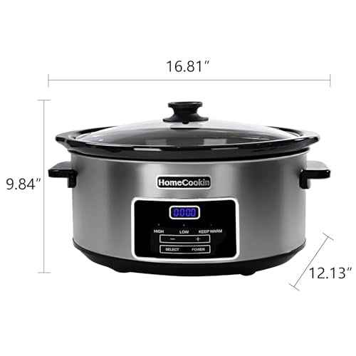 8 Quart Digital Programmable Slow Cooker with Timer
