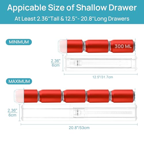 8 Pack Shallow Drawer Dividers (8 Count)